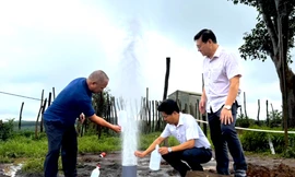 Kết quả xét nghiệm mẫu nước vụ giếng khoan tự phun ở Gia Lai