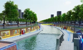 Phối cảnh sông Tô Lịch sau cải tạo theo đề xuất của Cty JVE 