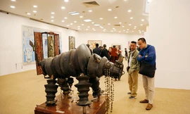 Một góc Triển lãm Mỹ thuật Việt Nam 2020.