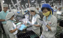 Việt Nam sắp hết thời kỳ có lợi thế dân số vàng. Trong ảnh, công nhân làm việc tại Công ty Canon Việt Nam Ảnh: Như Ý