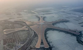 Sân bay quốc tế Đại Hưng (Bắc Kinh) nhìn từ trên cao (ảnh chụp 14/6/2019) Ảnh: Xinhua