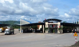 Cửa khẩu Quốc tế Lao Bảo vắng vẻ Ảnh: H.T 