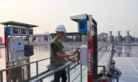 Nhà máy XLNT Cầu Ngà xử lý nước thải làng nghề trên địa bàn huyện Hoài Ðức