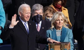 Ông Biden tuyên thệ nhậm chức. Ảnh: Getty