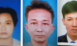 3 trong số đối tượng truy nã đặc biệt nguy hiểm gồm: Nguyễn Hữu Phước, Võ Văn Trung, Phạm Tấn Lộc (từ trái sang phải) 