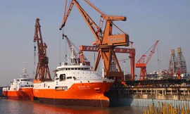 Tàu khảo sát Hải Dương 8 của Trung Quốc mới đây trở lại bãi Tư Chính, tiếp tục xâm phạm vùng đặc quyền kinh tế, thềm lục địa của Việt Nam Ảnh: china Daily