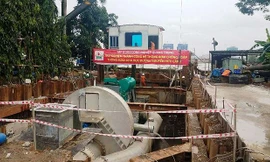 Siêu máy bơm chống ngập được đặt tại khu vực đường Nguyễn Hữu Cảnh, TPHCM Ảnh: Văn Dũng