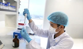 Nghiên cứu sản xuất vắc-xin ngừa COVID-19 tại Công ty Cổ phần Công nghệ sinh học dược Nanogen. Ảnh: H.G