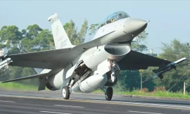 Một tiêm kích F-16 của Đài Loan. Mỹ là nguồn cung vũ khí chính của vùng lãnh thổ này Ảnh: thedrive.com