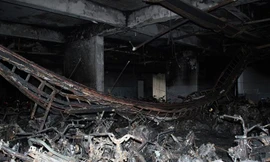 Hiện trường vụ cháy chung cư Carina