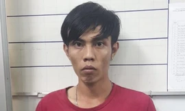 Lộc tại cơ quan điều tra. Ảnh: Minh Anh.