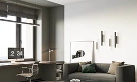 Căn hộ màu xám thể hiện uy quyền cho quý ông thành đạt