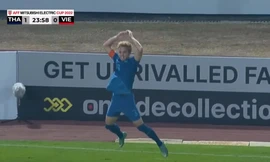 Lập siêu phẩm cháy lưới Văn Lâm, Theerathon ăn mừng theo kiểu Ronaldo