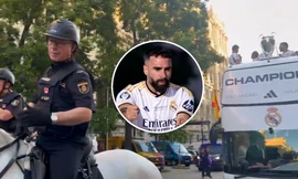 Bố Dani Carvajal giữ vai trò đặc biệt trong lễ diễu hành ăn mừng của Real Madrid