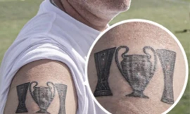 Mourinho khoe hình xăm 3 cúp châu Âu độc nhất vô nhị