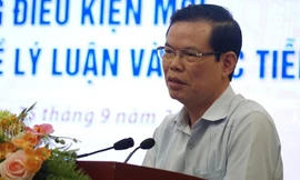 Ông Triệu Tài Vinh phát biểu tại hội thảo 