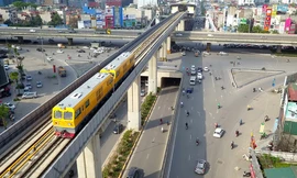 Bay theo tàu đường sắt Cát Linh - Hà Đông ngày chạy thử