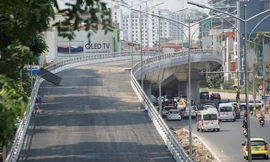 Toàn cảnh cầu vượt An Dương trước ngày thông xe