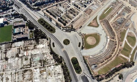 Bay trên đường đua F1 đang thành hình ở Hà Nội