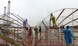 BTC hé lộ việc thi công song song hai sân khấu Chung khảo phía Bắc