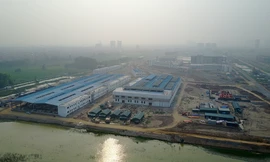 Trên công trường ga đường sắt Cát Linh - Hà Đông