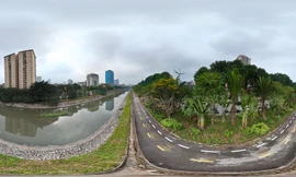 [ẢNH 360 độ] Tuyến đường dành riêng cho xe đạp ở Hà Nội sắp đưa vào sử dụng