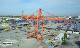 Mục kích di chuyển cần cẩu nặng 650 tấn ở cảng Tân Vũ