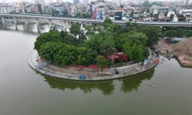 Cận cảnh bán đảo hồ Đống Đa sắp thành công viên, khu vui chơi