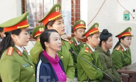 Bị cáo Trần Thị Hiền tại tòa sơ thẩm.