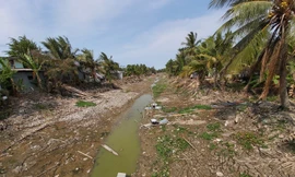 Nhiều kênh rạch ở ĐBSCLđã cạn nước (Ảnh: Hòa Hội)