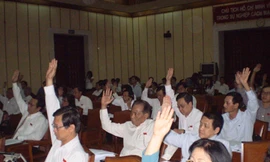 Các đại biểu HĐND TPHCM tại phiên họp chiều 8-12