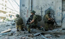 Cảnh tượng tan hoang ở Dải Gaza. (Ảnh: Reuters)