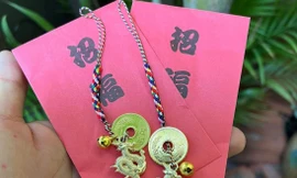 Đồng tiền xu mạ vàng hình con rồng của Nhật có giá bán, đổi là 50.000 đồng