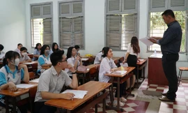 Thí sinh dự thi tốt nghiệp năm 2024 tại TPHCM. Ảnh: Nhàn Lê