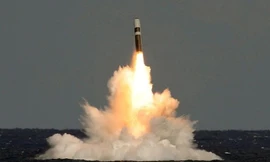 Một cuộc phóng tên lửa Trident II mà Hải quân Mỹ thực hiện năm 1989. (Ảnh: AP)