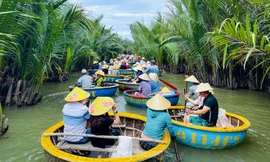 Ngôi nhà bằng tre, dừa mùa hè mát, mùa đông ấm áp Ảnh: T.H