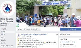 Phát hiện Facebook giả mạo phòng công tác xã hội bệnh viện để xin tiền