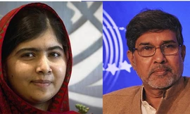 Thiếu nữ Pakistan Malala Yousafzai và nhà hoạt động vì quyền trẻ em tại Ấn Độ, ông Kailash Satyarthi cùng đồng nhận giải Nobel Hòa bình 2014.