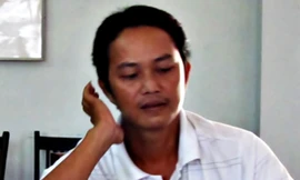 Đối tượng Nguyễn Thành Trung tại cơ quan công an