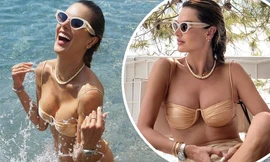 Cựu 'Thiên thần nội y' Alessandra Ambrosio gợi cảm hết nấc ở biển