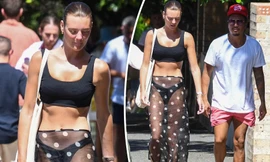 Siêu Mẫu Úc Montana Cox mặc bikini táo bạo đi ăn trưa