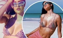 Nàng mẫu 21 tuổi Amelia Hamlin lại gây chao đảo với áo tắm