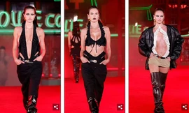 Dàn mẫu đình đám. ngực trần catwalk gây 'bão'