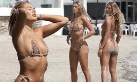 Sao truyền hình 9x nóng bỏng 'thiêu đốt' với bikini tí hon