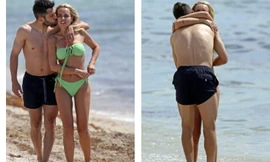 Nàng mẫu Romarey Ventura diện bikini 'bốc lửa', liên tục âu yếm hậu vệ Jordi Alba ở biển