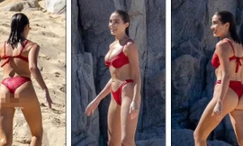 'Mỹ nhân gợi cảm nhất thế giới' khoe body tạc tượng với bikini xẻ hông cao vút