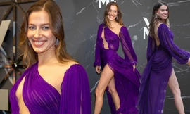 Tình cũ của Brad Pitt 'thả rông' táo bạo đi sự kiện