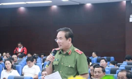 Thiếu tướng Vũ Xuân Viên thông tin về vụ cướp hơn 40 triệu.