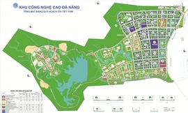 Mặt bằng quy hoạch khu công nghệ cao Đà Nẵng. 