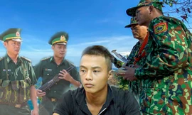 Lực lượng chức năng triển khai lực lượng và sử dụng phương tiện bay không người lái truy tìm dấu vết phạm nhân Triệu Quân Sự. 